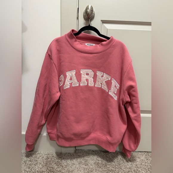 Parke Large/X-Large Pink Aid Mockneck Sweatshirt. 💕⚡️ - Picture 2 of 5